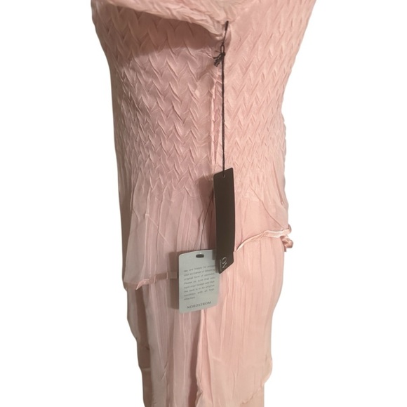 KOMAROV V-NECK EMBELLISHED LAYERED CHIFFON PINK DRESS SIZE S PARTY WEDDING EVENT - Picture 6 of 11